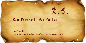 Karfunkel Valéria névjegykártya