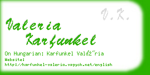 valeria karfunkel business card